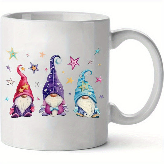 1pc, Santa Claus Coffee Mug, 11 oz Ceramic Coffee Mug, Santa Hat Mug, Summer Winter Drinks, Birthday Gifts, Holiday Gifts, Thanksgiving Gifts, Christmas Gifts