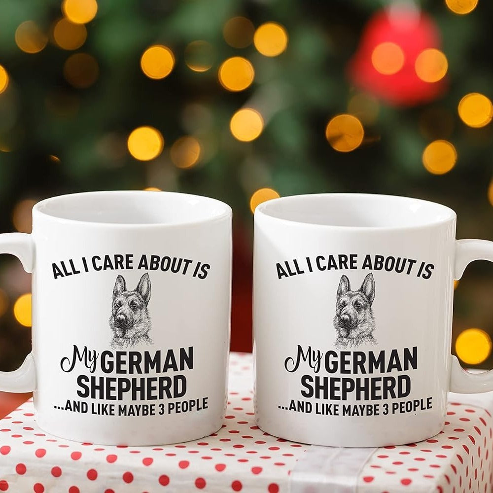 1pc Ceramic My German Shepherd Coffee Mug, Water Cups for Summer Winter Drinkware, Birthday Holiday Christmas New Year Valentine's Day Gifts