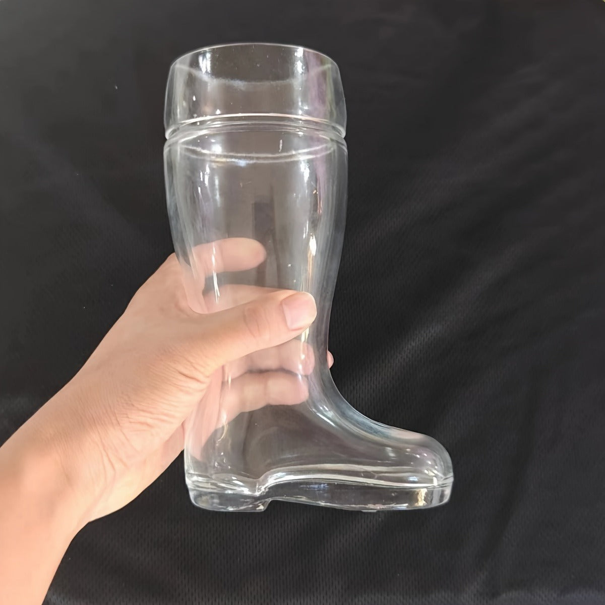 1PC Christmas Santa Boot Shaped Beer Glass, Hand Wash Only, Reusable Insulated Glass Cup, Multipurpose Beverage Drinking Glass - Ideal for Christmas Decoration & Gift, Candy Storage Jar
