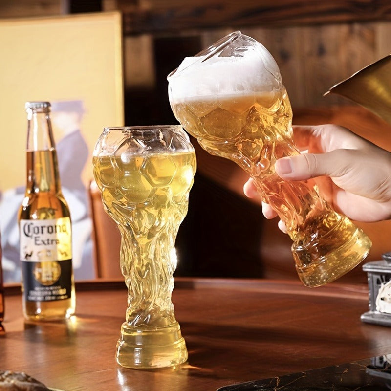 Creative Football Shaped Beer Glass - Large Capacity 15.55oz, Hand Wash Only, Reusable Multipurpose Glassware, Recyclable High Borosilicate Material - Ideal for Craft Beer Enthusiasts