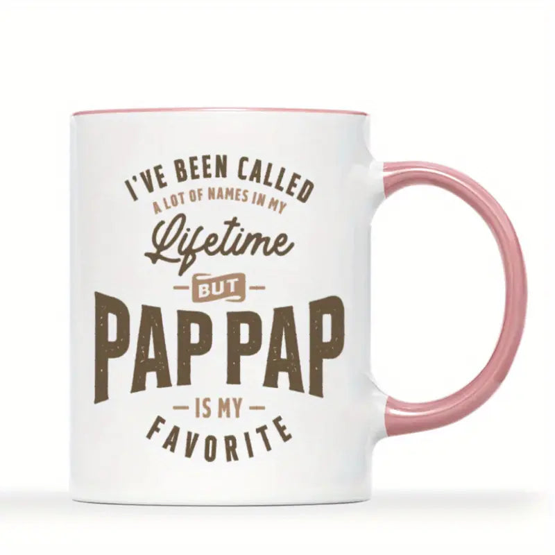 1pc, 11oz, Pap Pap is My Favorite Ceramic Coffee Mug - Ideal Gift for Grandfathers, Dishwasher Safe, Reusable, Perfect for Family Gatherings and Birthdays